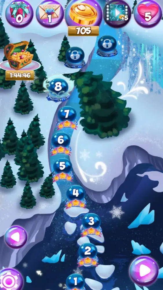 Capturas de tela do Bunny Frozen Jewels Match 3