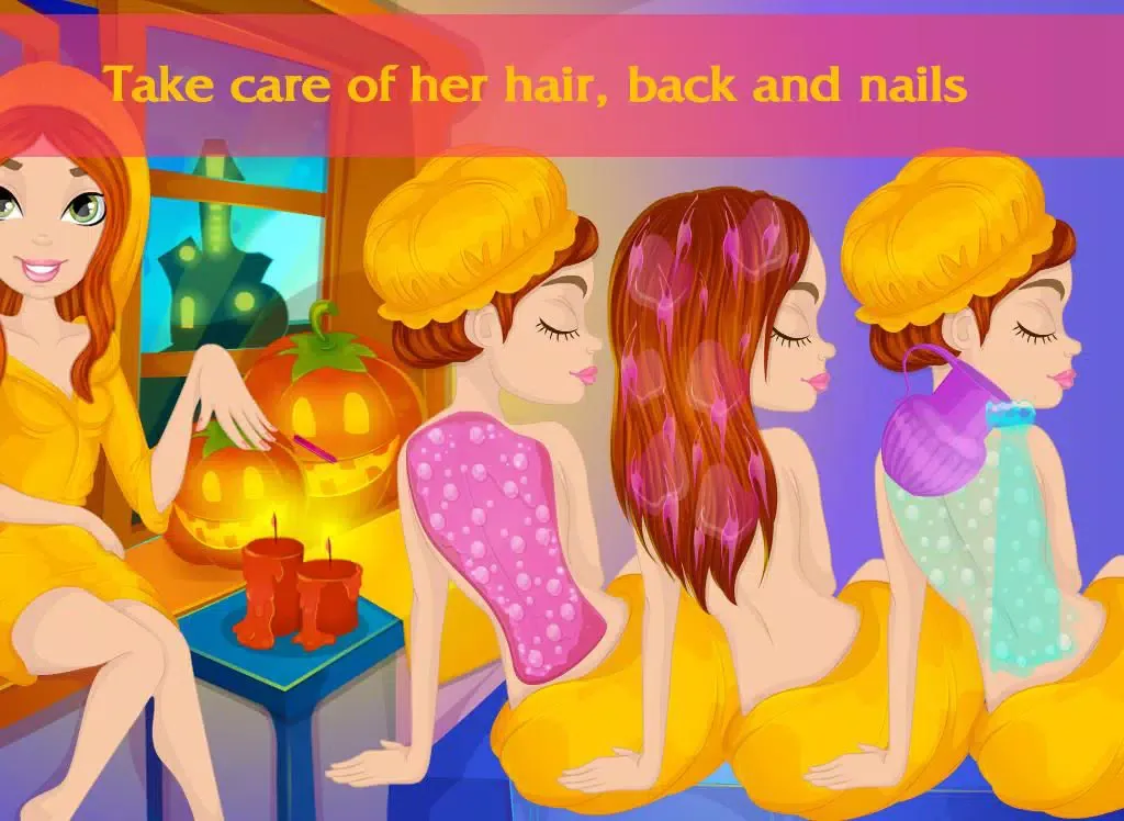 Halloween pumpkin spa salon iPad 应用截图
