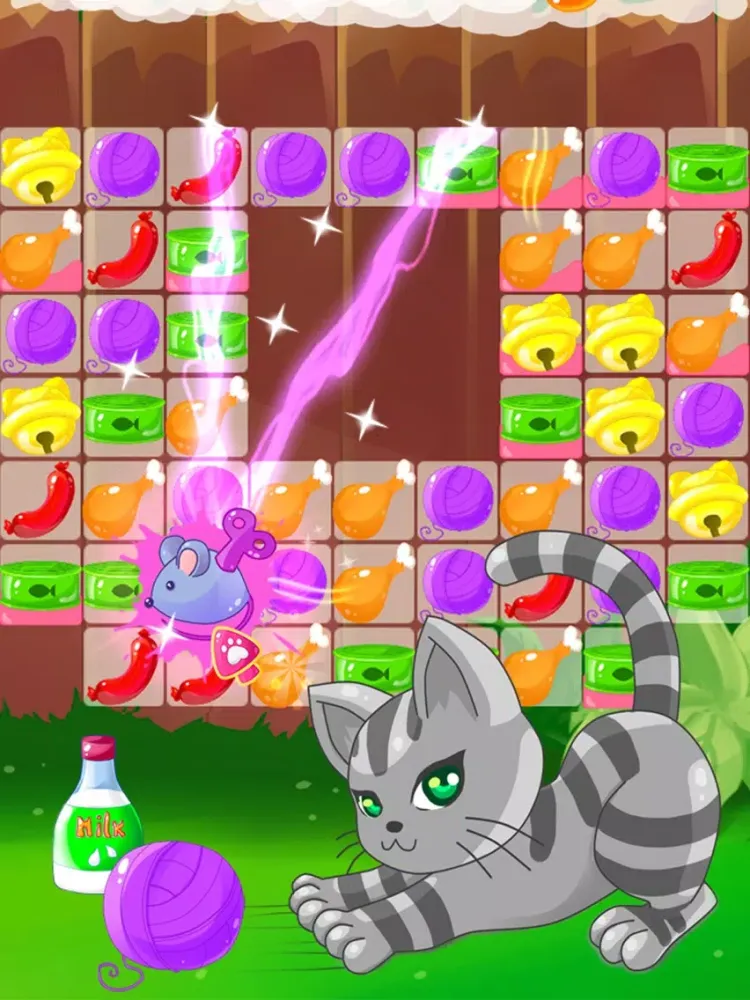 Captures d'écran de Kitty Cat Adventures: Match 3 iPad 