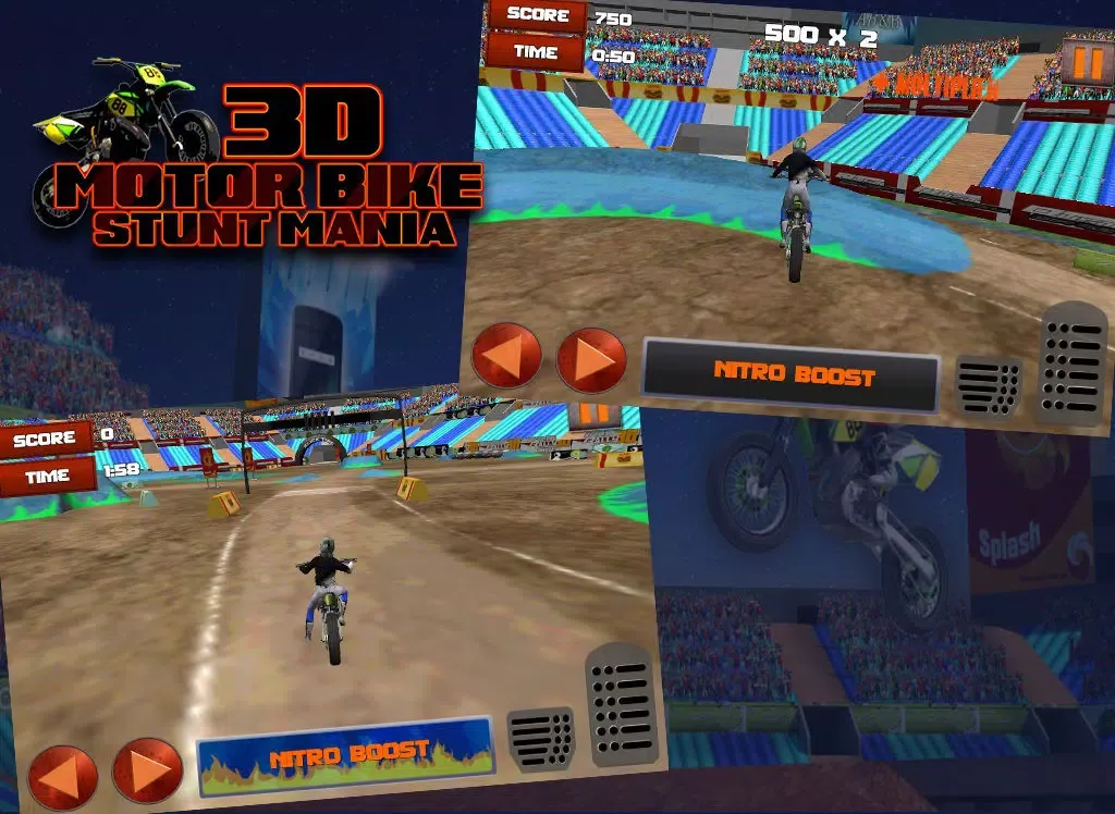 Capturas de pantalla de 3D Motor Bike Stunt Mania iPad 