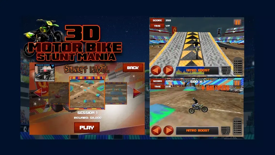 Capturas de pantalla de 3D Motor Bike Stunt Mania