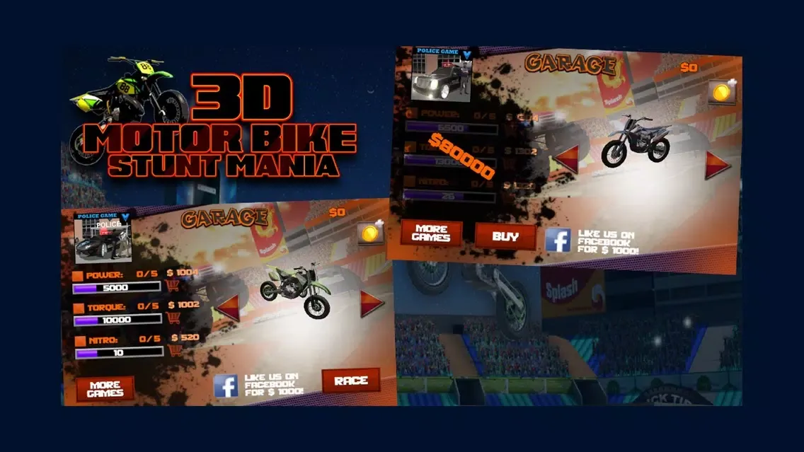 Capturas de pantalla de 3D Motor Bike Stunt Mania