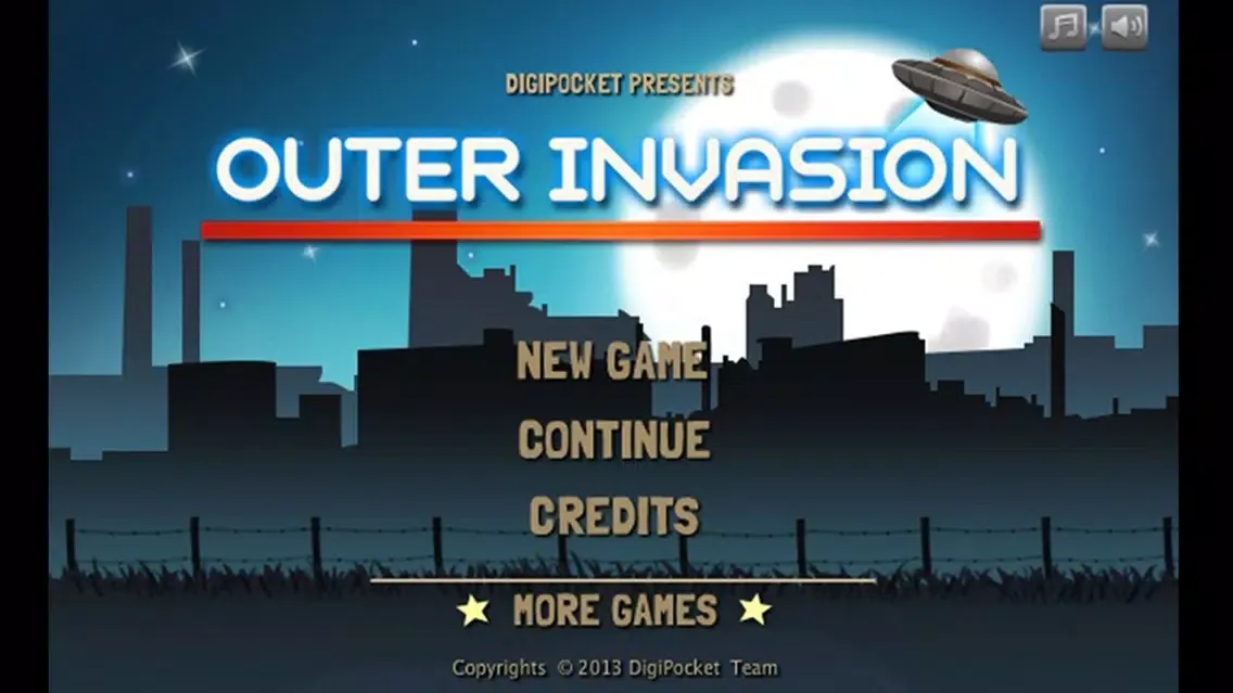 Capturas de tela do Outer Invasion