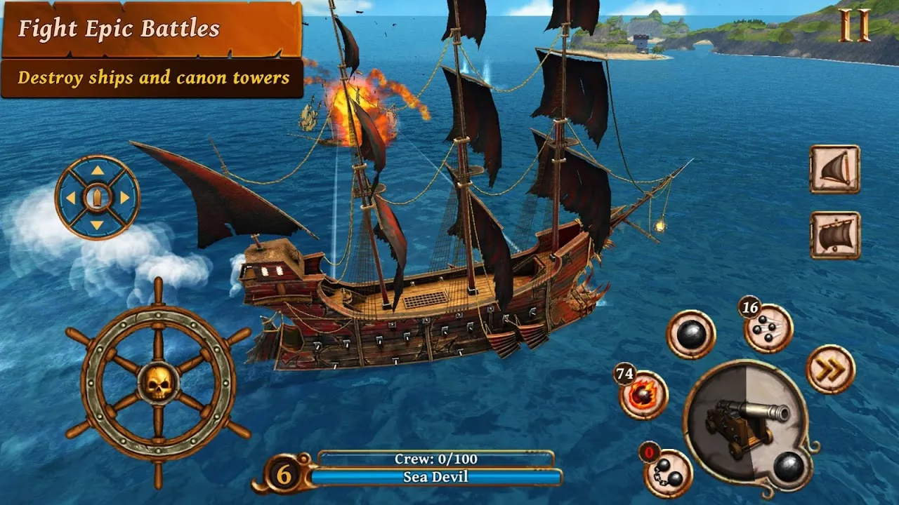 Tangkapan layar Ships of Battle: Age of Pirates