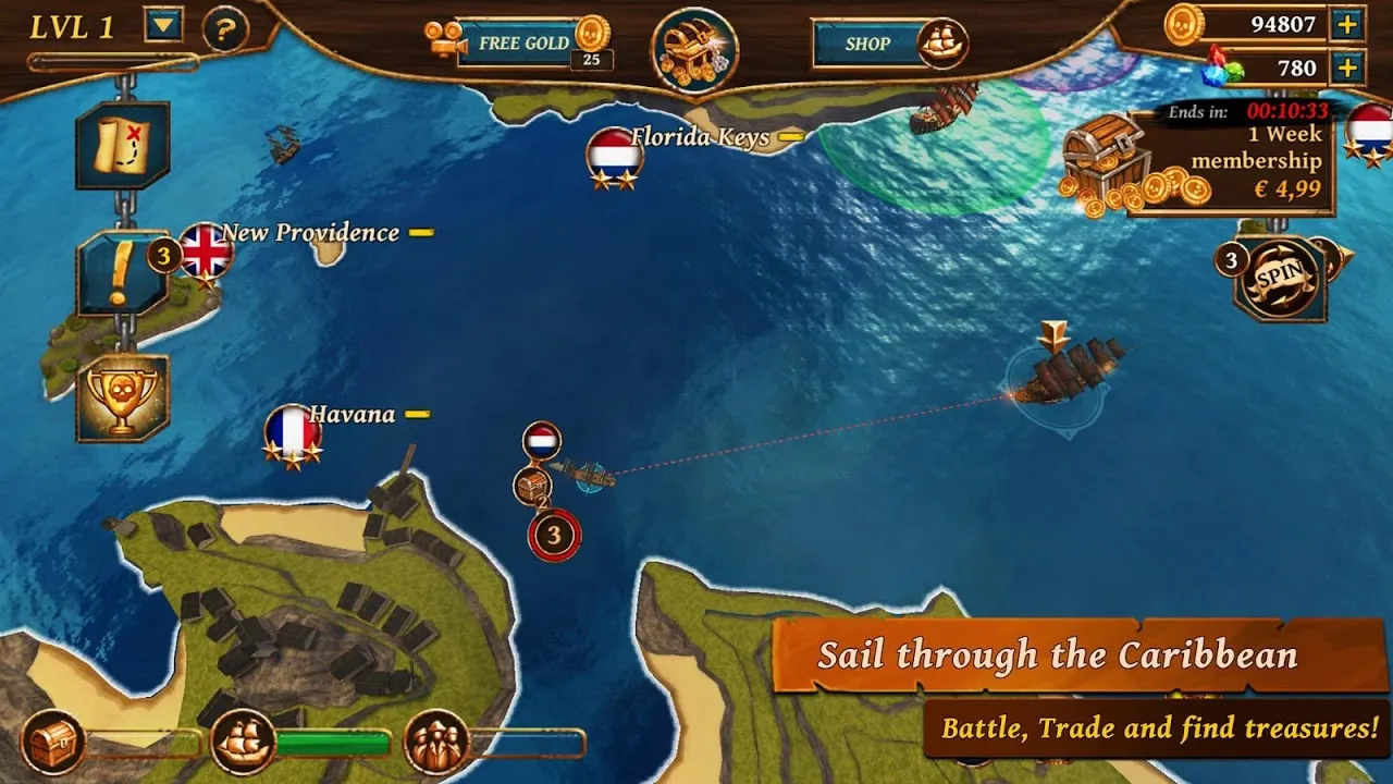 Tangkapan layar Ships of Battle: Age of Pirates