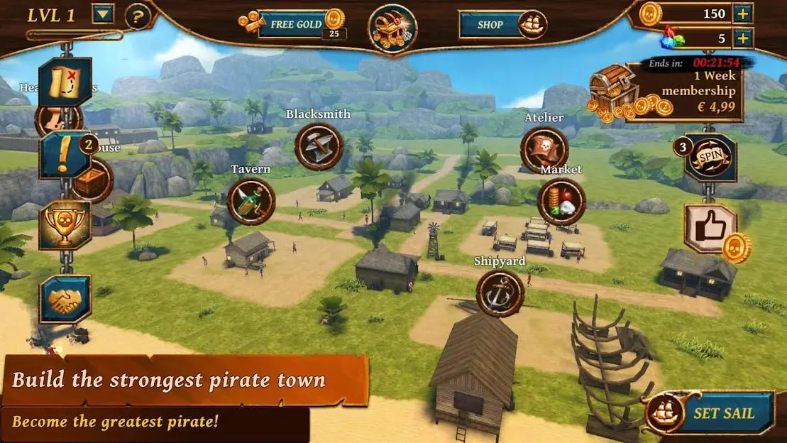 Tangkapan layar Ships of Battle: Age of Pirates