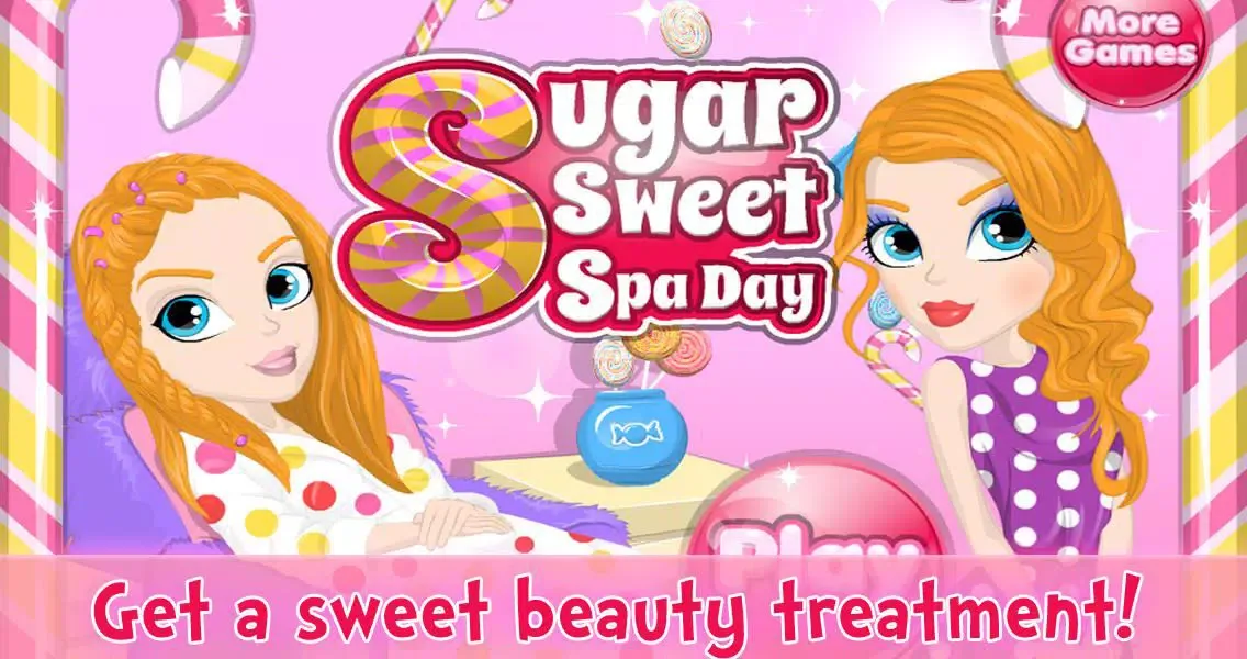 Capturas de tela do Sugar Sweet Spa Day Makeover
