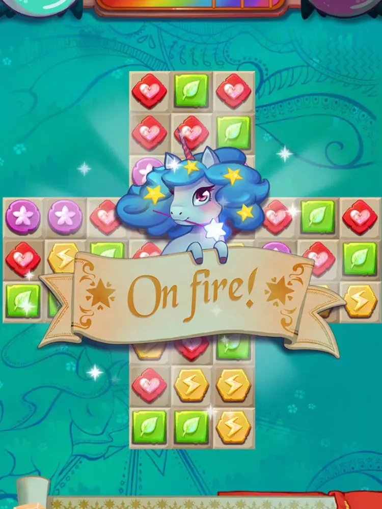 Tangkapan layar Unicorn Forest: Match 3 Puzzle iPad 