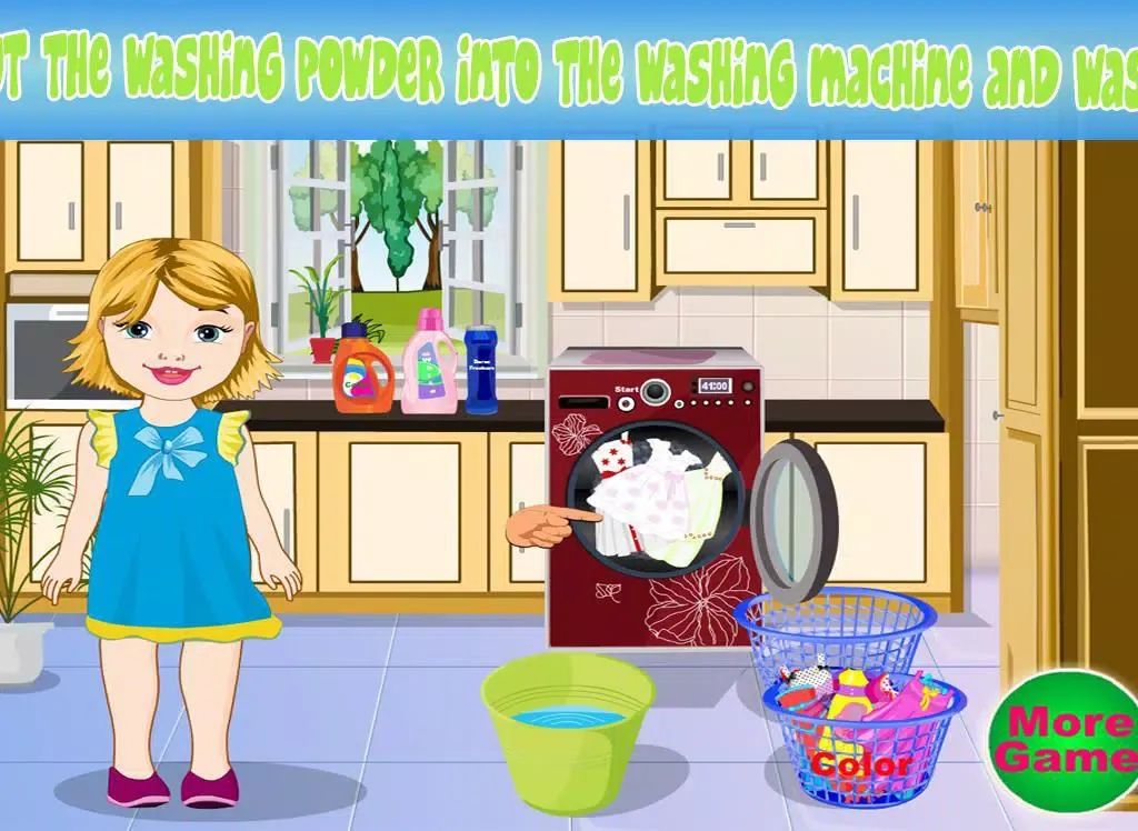 Baby Bella Washing Clothes iPad  Screenshots