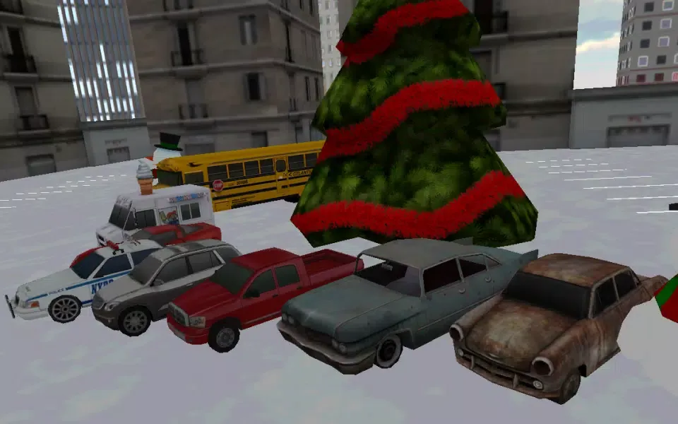 Tangkapan skrin Car winter parking - 3D game