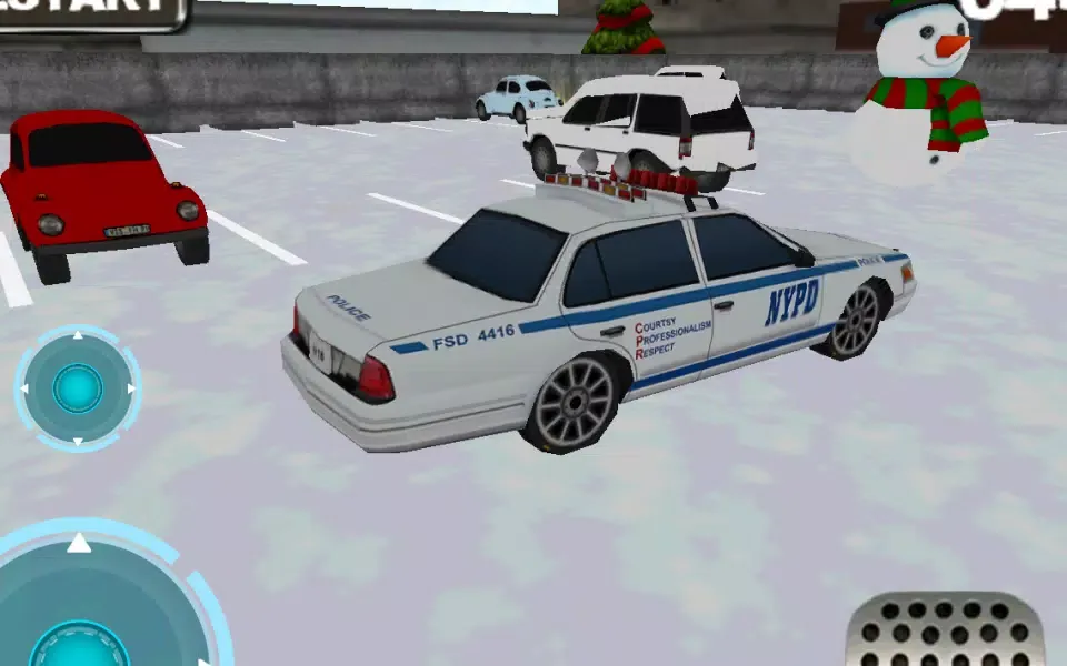 Tangkapan skrin Car winter parking - 3D game