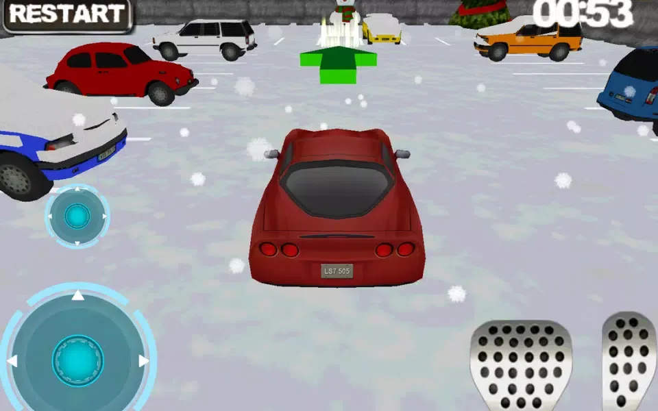 Tangkapan skrin Car winter parking - 3D game