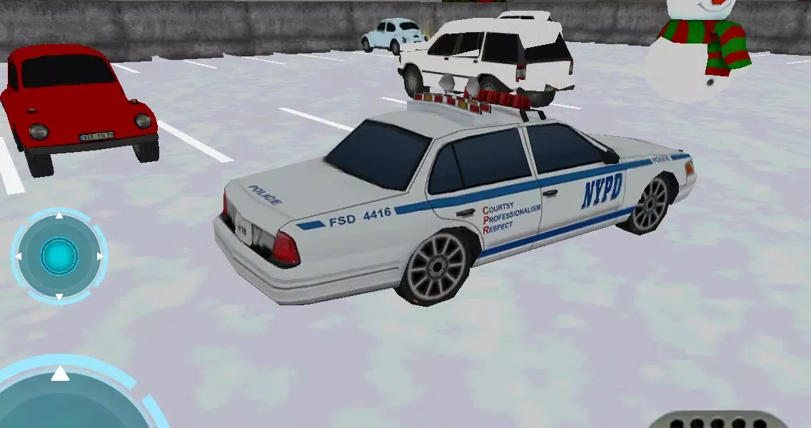 Tangkapan skrin Car winter parking - 3D game