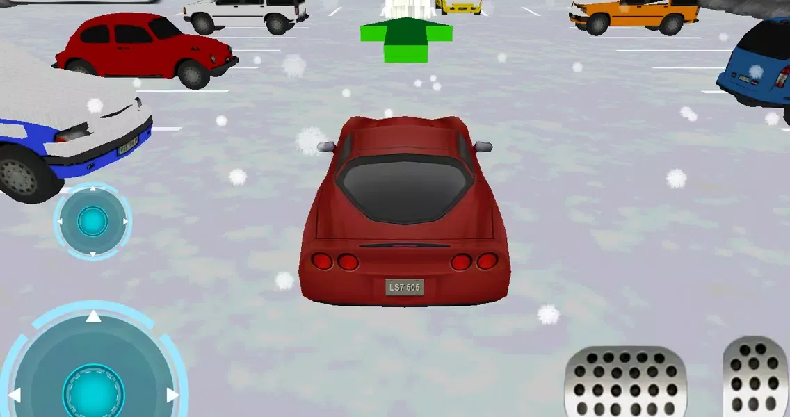 Tangkapan skrin Car winter parking - 3D game