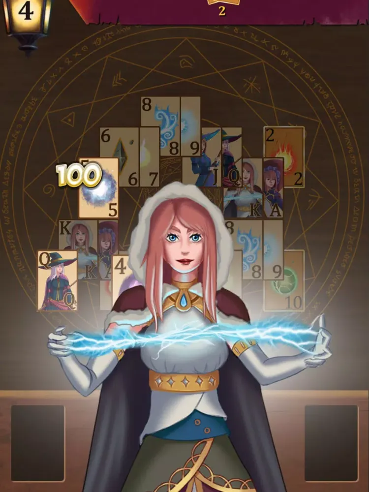 Witch Card Game Solitaire - Magical Pyramid iPad 應用截圖