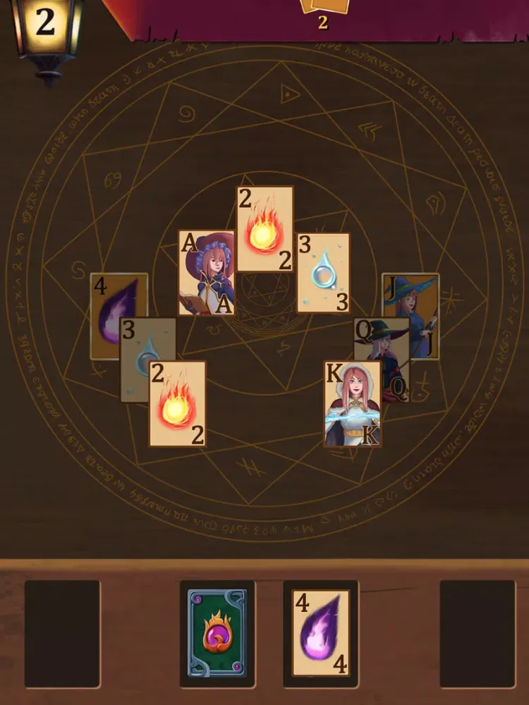 Witch Card Game Solitaire - Magical Pyramid iPad 應用截圖
