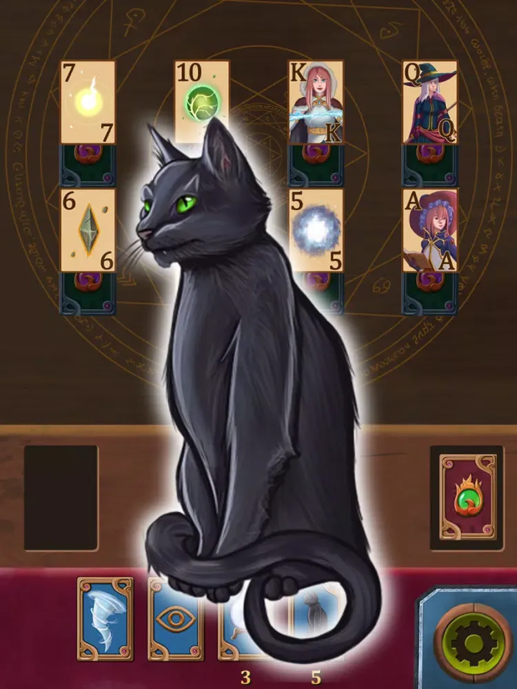 Witch Card Game Solitaire - Magical Pyramid iPad 應用截圖