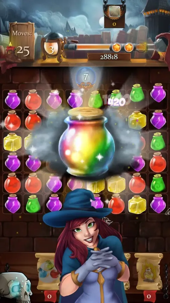 ภาพหน้าจอของ Witch Castle: Magic Wizards Match 3