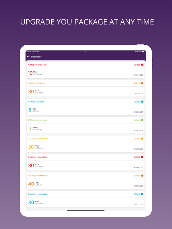 ภาพหน้าจอของ VGG Connect: Fibre Internet iPad 