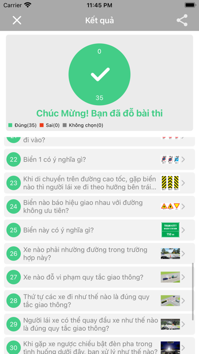 Ôn Thi GPLX 600 Câu Hỏi স্ক্রিনশট