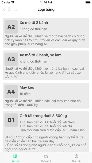 ภาพหน้าจอของ Ôn Thi GPLX 600 Câu Hỏi