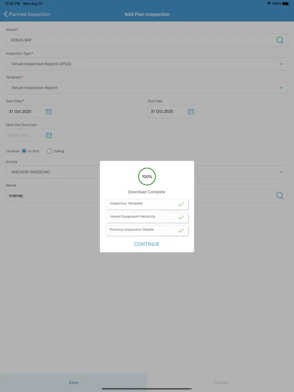 Captures d'écran de Shipsure Inspection Manager iPad 