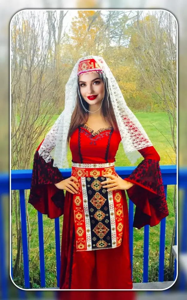 Girl national suit photo frame Screenshots