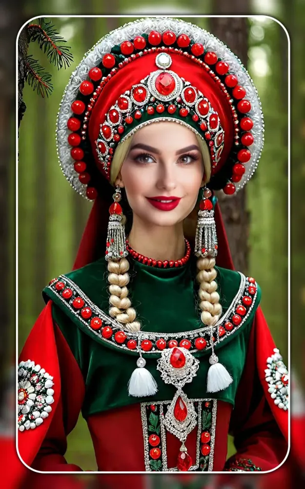 Girl national suit photo frame Screenshots