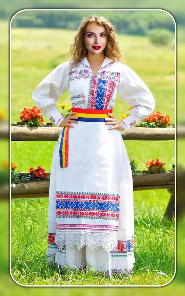 Girl national suit photo frame Screenshots