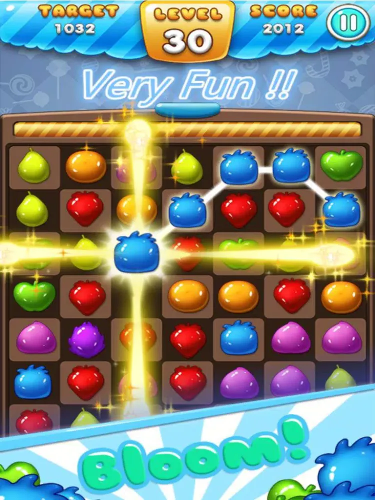Ảnh chụp màn hình của Ace Fruit Connect Sugar Mania HD 2 - Fruits Link Best Match 3 Puzzle Game Free iPad 