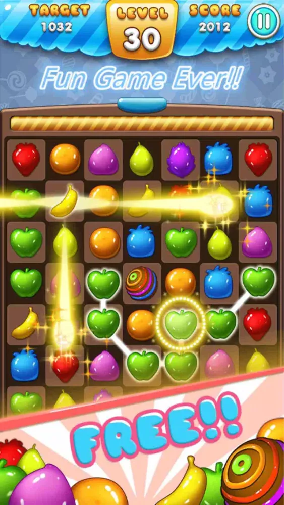 Ảnh chụp màn hình của Ace Fruit Connect Sugar Mania HD 2 - Fruits Link Best Match 3 Puzzle Game Free