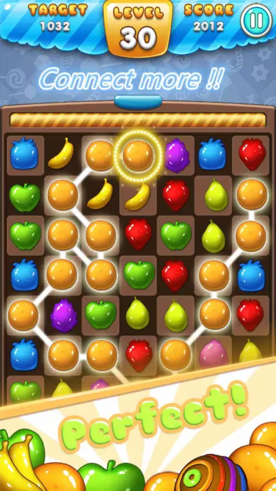 Ảnh chụp màn hình của Ace Fruit Connect Sugar Mania HD 2 - Fruits Link Best Match 3 Puzzle Game Free