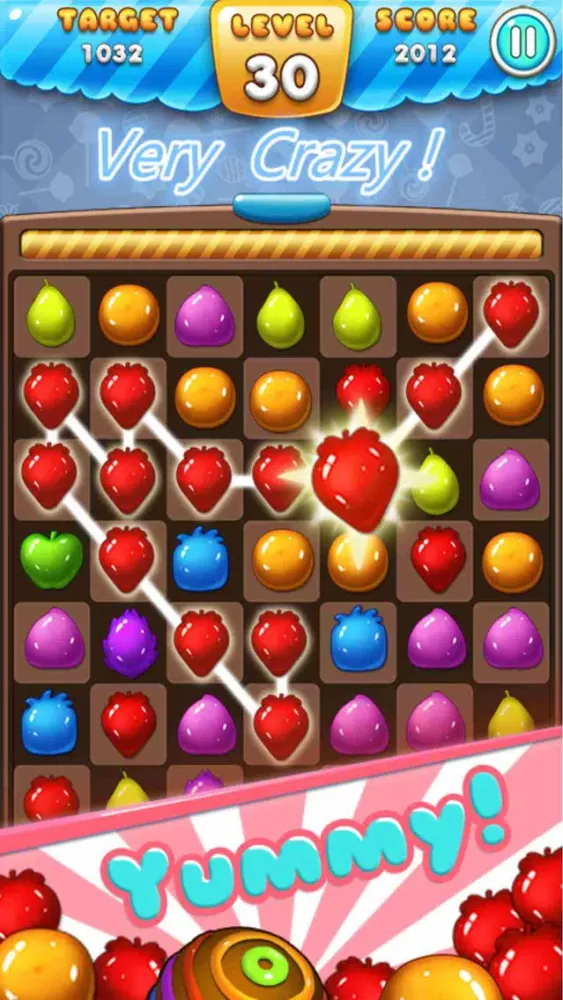 Ảnh chụp màn hình của Ace Fruit Connect Sugar Mania HD 2 - Fruits Link Best Match 3 Puzzle Game Free