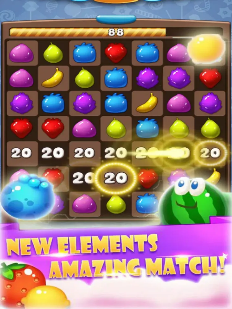 ภาพหน้าจอของ Fruit Jelly Sweet - Blast Jam iPad 