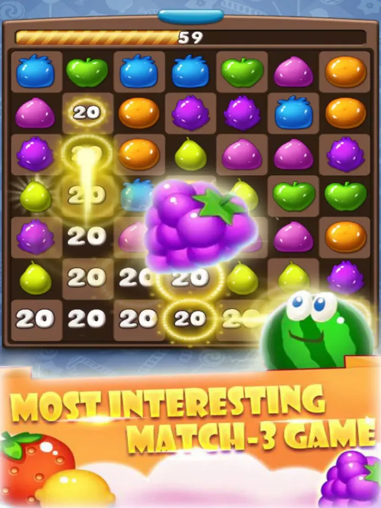 ภาพหน้าจอของ Fruit Jelly Sweet - Blast Jam iPad 