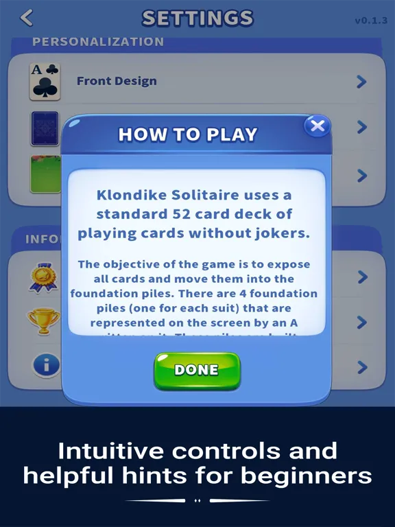 Klondike Solitaire: VGW Play iPad 应用截图