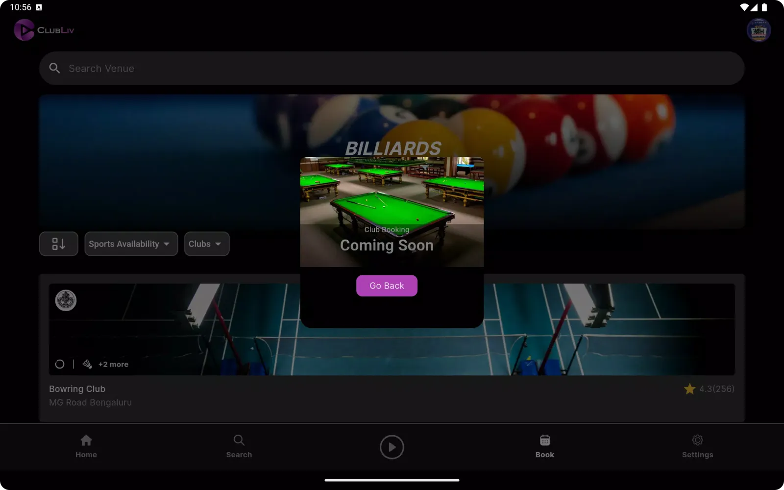 ClubLiv Screenshots