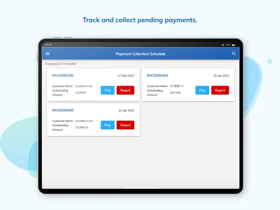 Activate ERP iPad  Screenshots