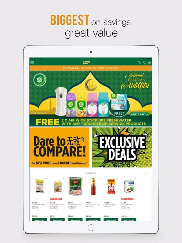 Screenshot di Giant Online Grocery Store iPad 