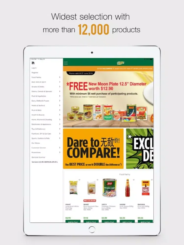 Screenshot di Giant Online Grocery Store iPad 