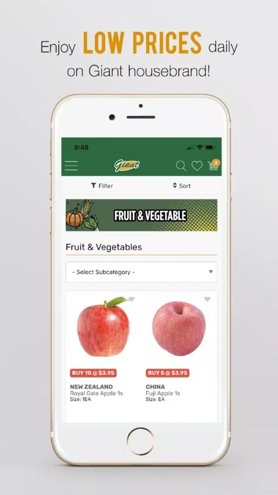 Screenshot di Giant Online Grocery Store