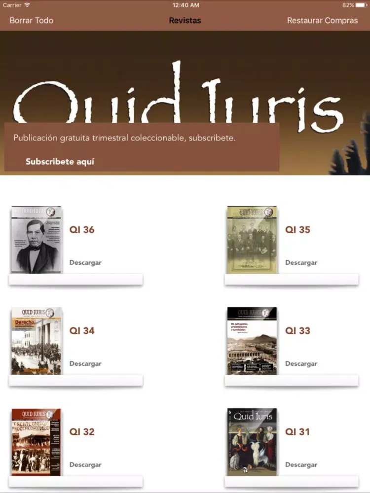 Captures d'écran de Revista Quid Iuris iPad 