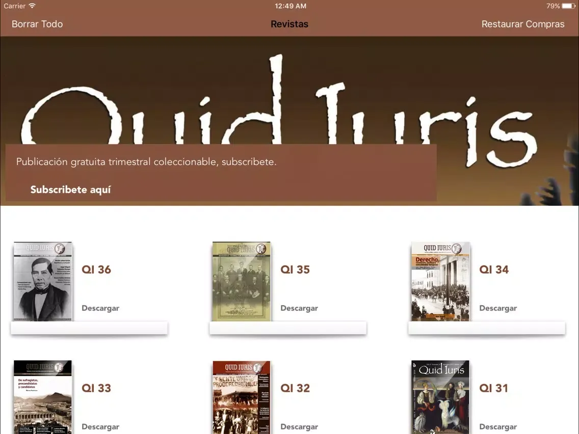 Captures d'écran de Revista Quid Iuris iPad 