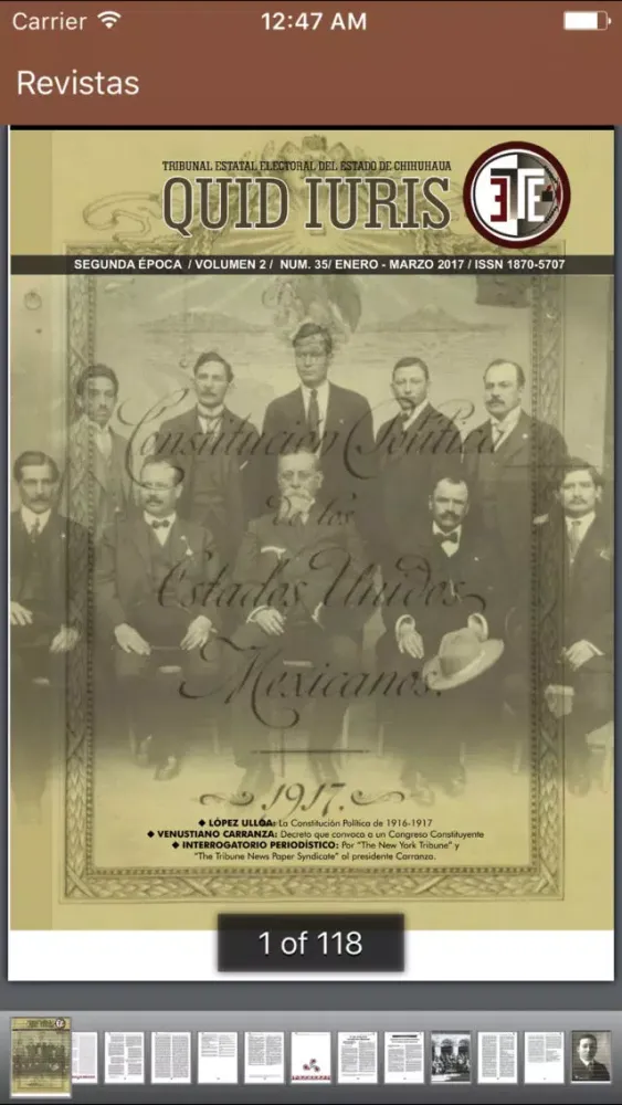 Captures d'écran de Revista Quid Iuris