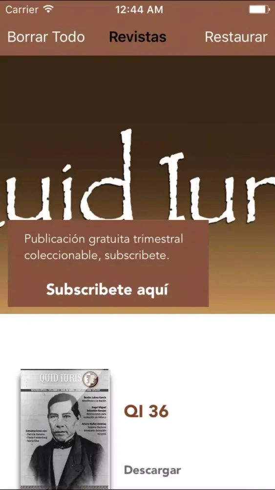 Captures d'écran de Revista Quid Iuris