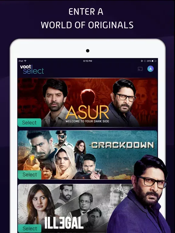 Screenshot di Voot iPad 