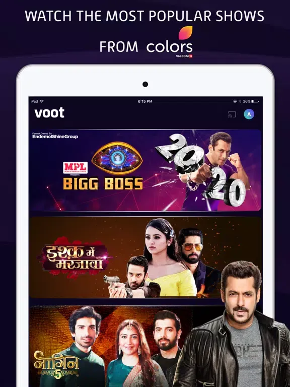 Screenshot di Voot iPad 