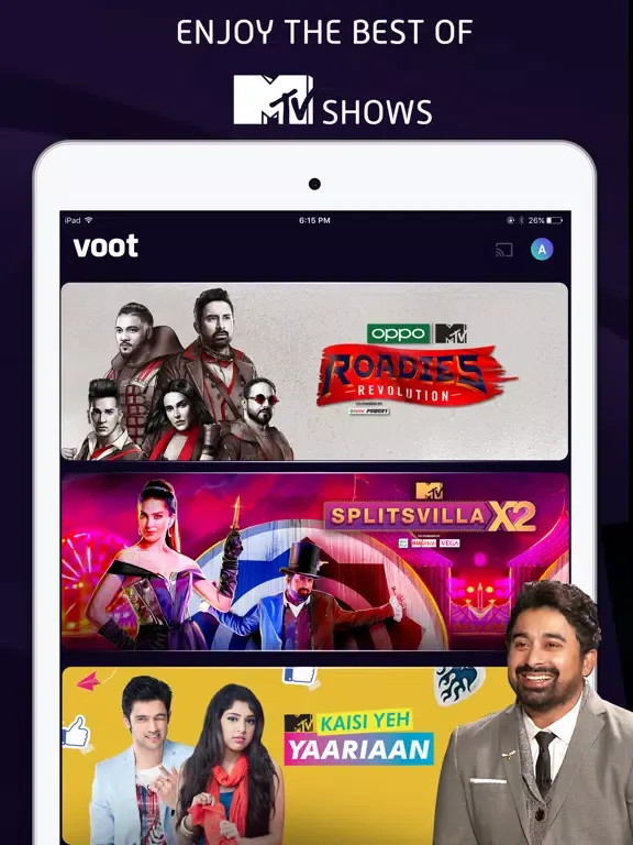 Screenshot di Voot iPad 