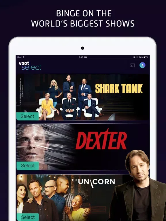 Screenshot di Voot iPad 