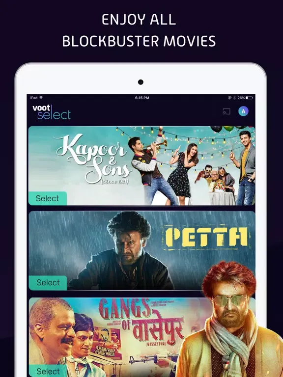 Screenshot di Voot iPad 
